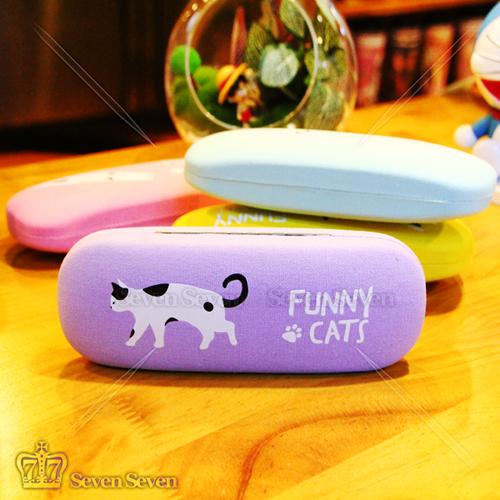  文体用品 眼镜盒 趣味猫-眼镜盒(四款混) 零售价:加盟商登录
